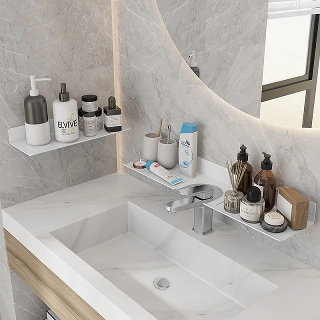 Good  Price Hot Sale Above Faucet Bathroom Aluminium Sink Rack Kitchen Dish Soap Sponge Organiser Black Shelf