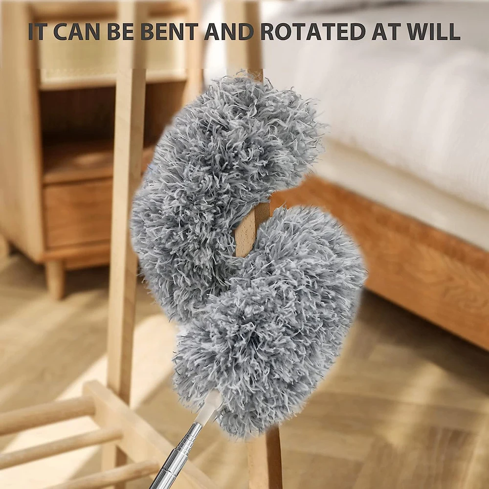 Custom 100 inch telescopic pole extendable microfiber Feather Ceiling rod fan dust duster for home cleaning