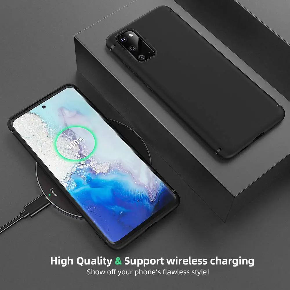 Premium Matte Skin Finish Soft TPU Slim Phone Case for Samsung Galaxy S20 Cover 2020