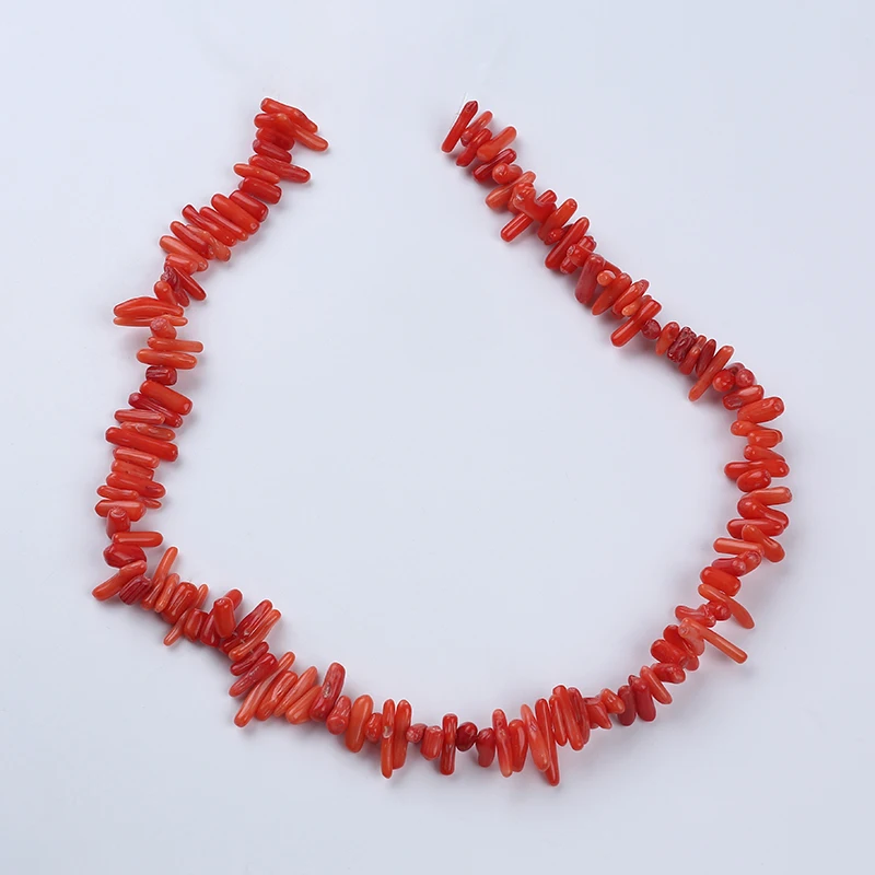 Бусины неправильной формы для изготовления ювелирных изделий белые розовые красные коралловые палочки 12-17 мм