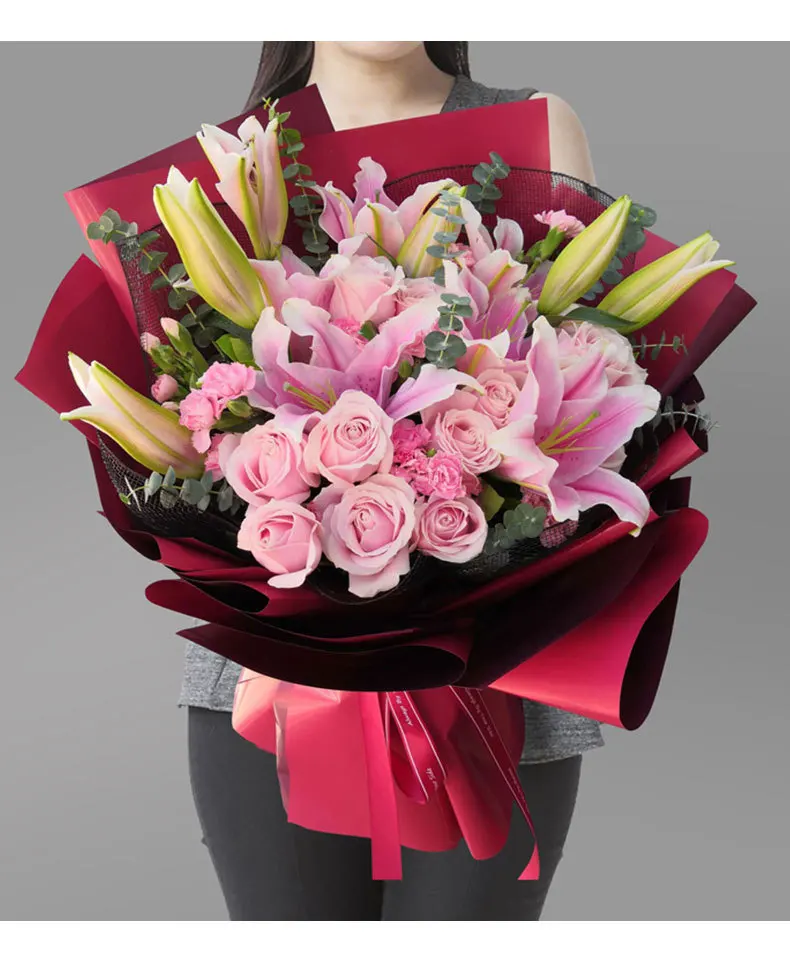 High Quality Flower Wrapping Wrapping Rolling Paper 2 Tone Colors Waterproof Bouquet Flower Wrapping Paper