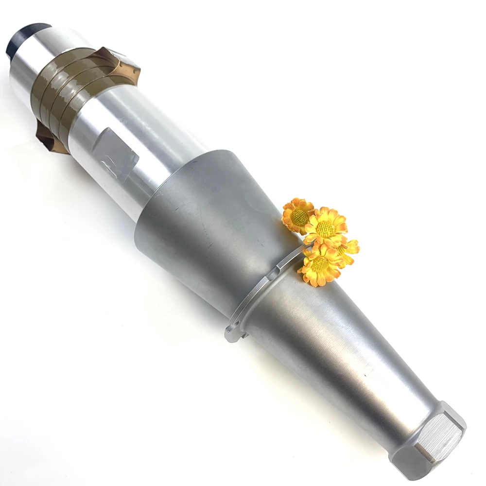 15khz 2600w Pzt 4/8  Ultrasonic Converter With Booster For Ultrasonic Plastic Pvc Fabric Welding Machine