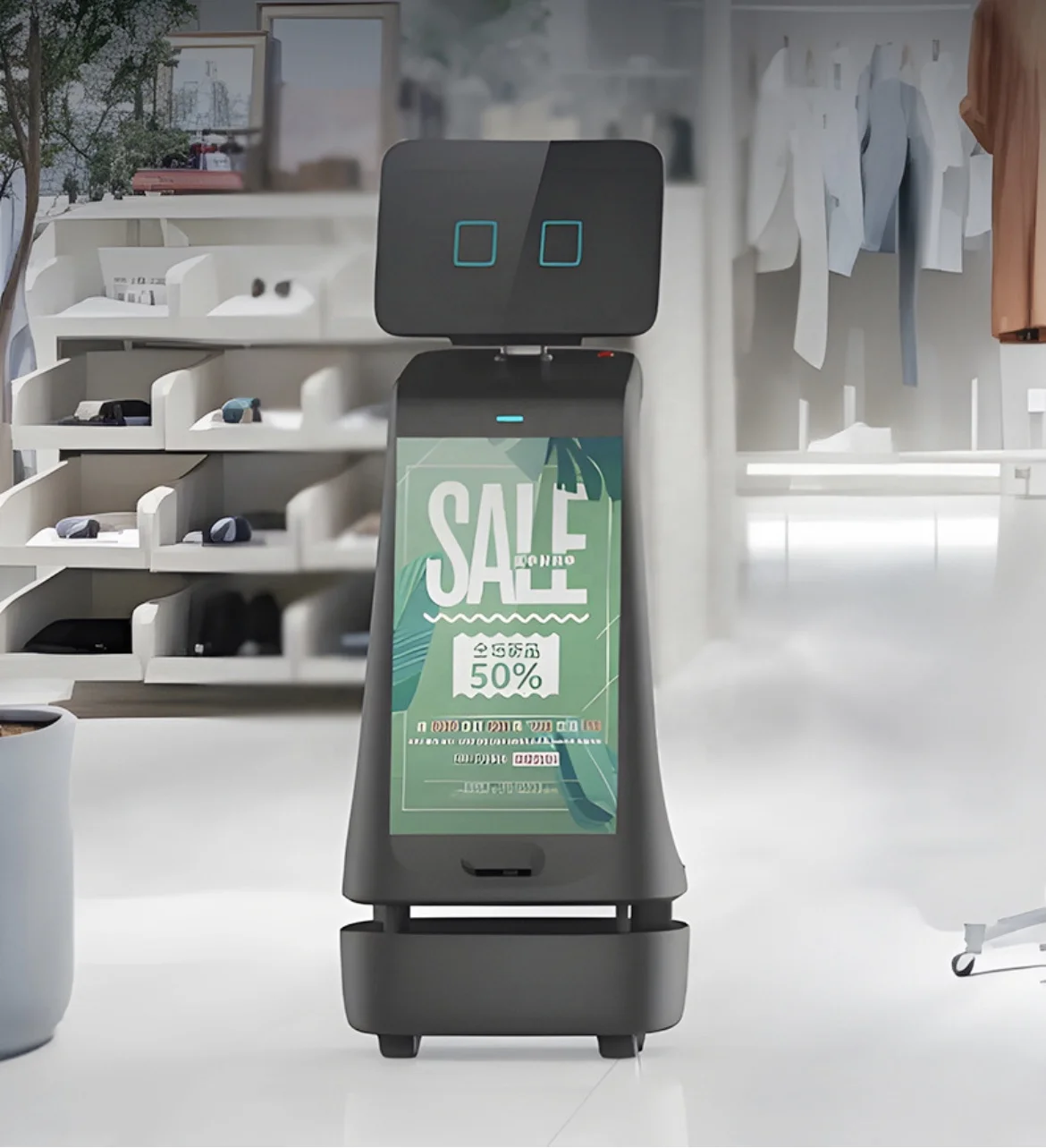 High Level Waiter Robot Self Driving Robotic Service Food Delivery Robot