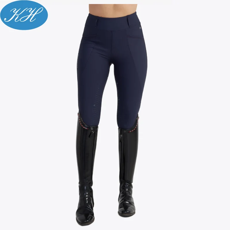 Recycled Fabric Equestrian Clothing Manufacturer Knee Patch Silicone Breeches Jodphur For Horse Racing