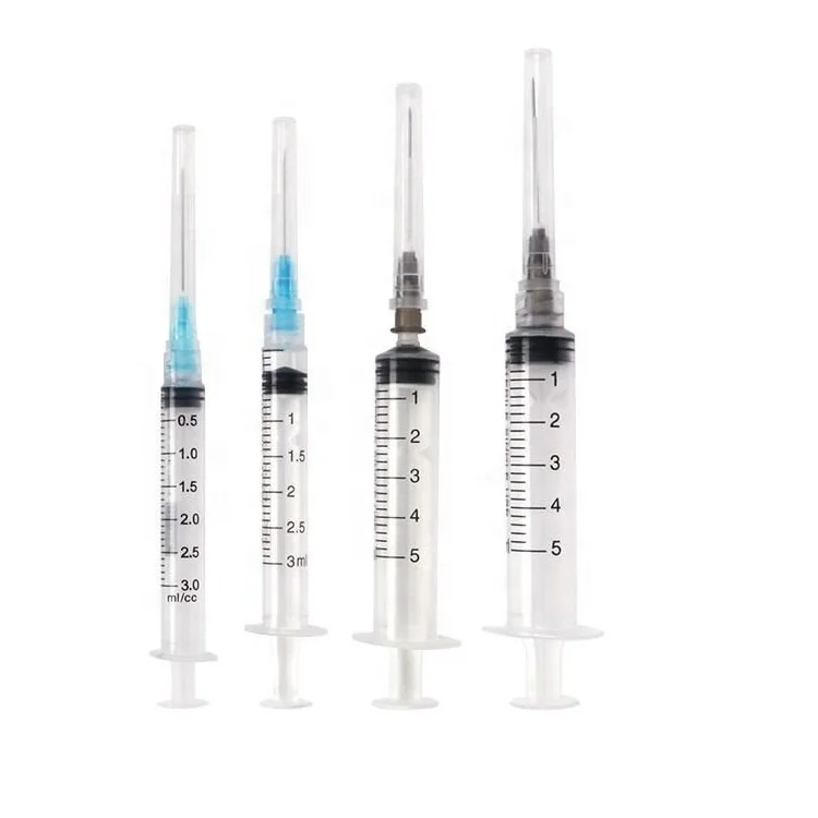 
Medical Disposable 3 Parts Syringes and Needles with Luer Lock/ Luer Slip Tip Factory CE approved 