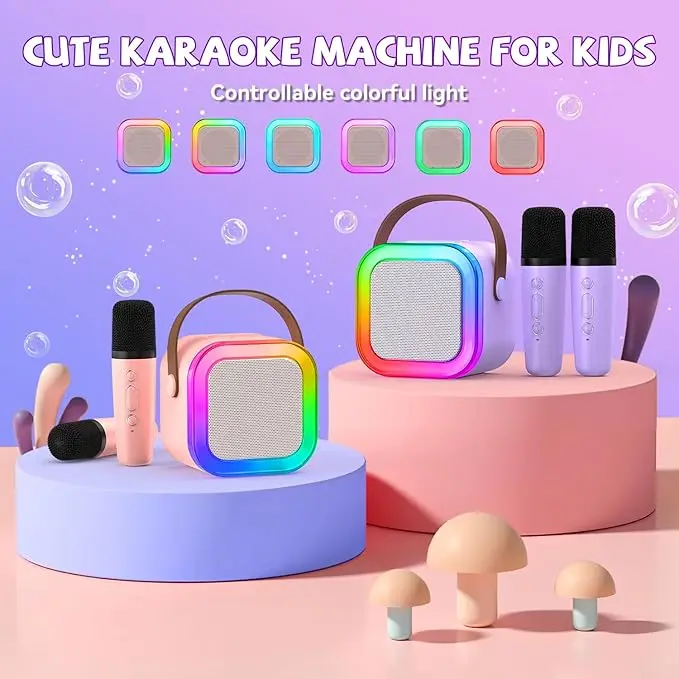 K12 bluetooth Speaker with Speaker for Home or Outdoor Parties Bluetooth Speaker Mini Karaoke Machine for Kids