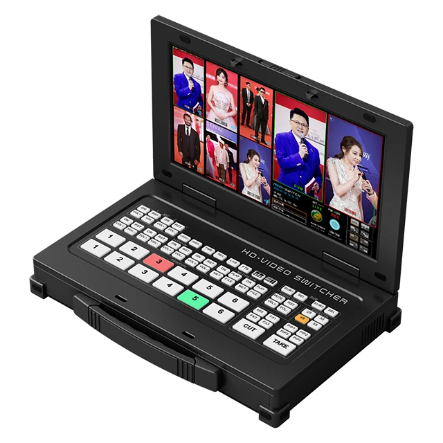 6 channels HDMI live hd video switcher studio for church live streaming