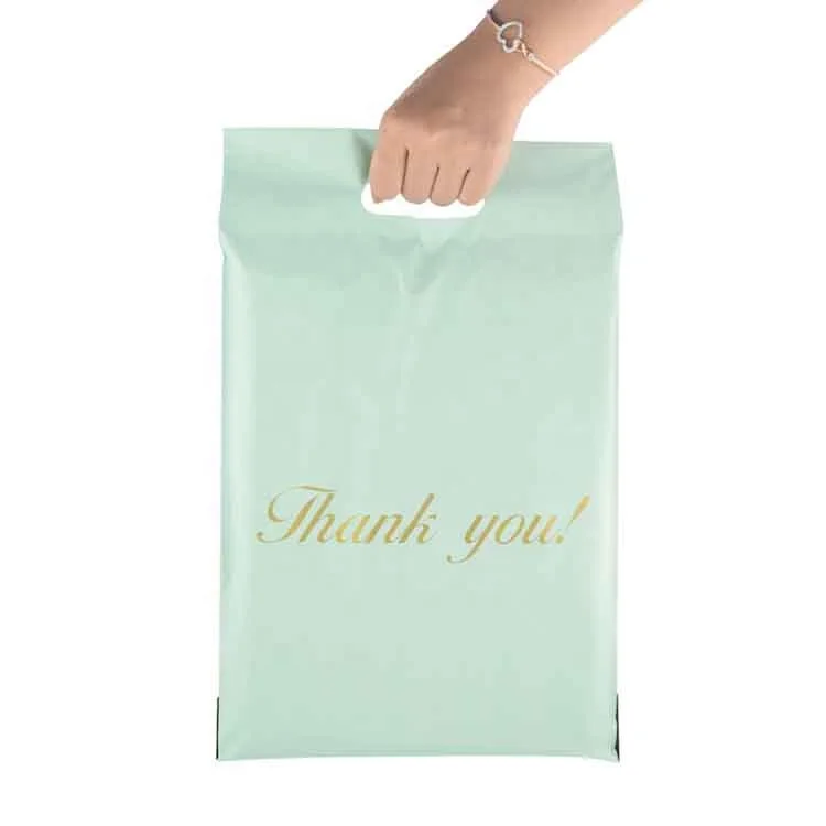 thank you for your purchase mailing bag with die cut handle