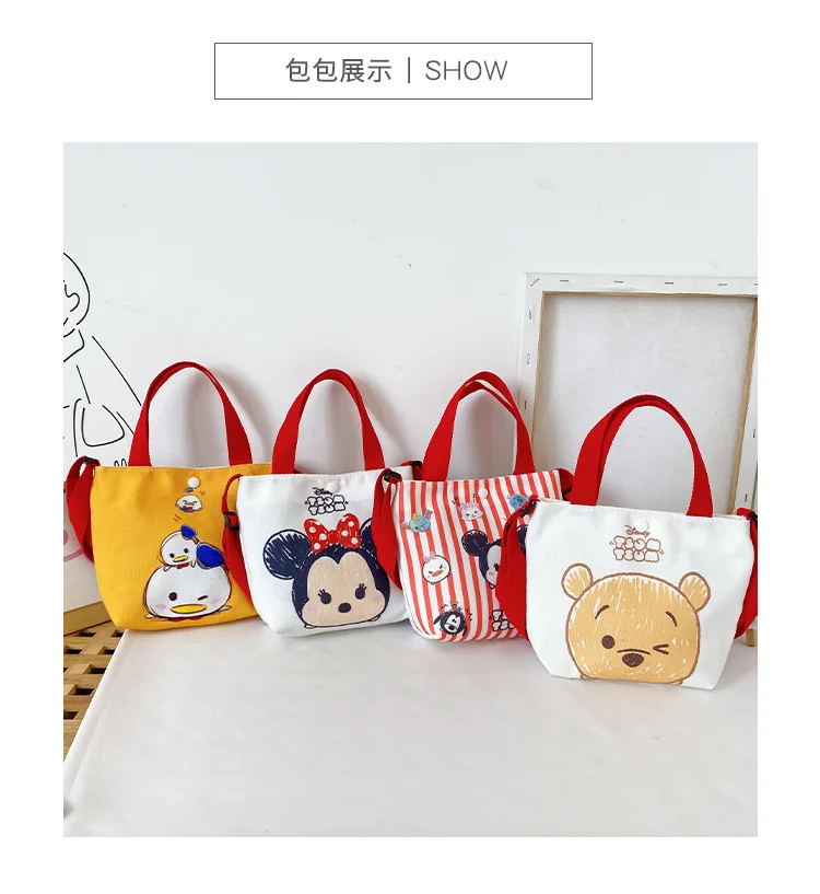2022 New Cartoon Crossbody Bags for Children Animal Mermaid  Printing  Girls Handbags Multifunctional Canvas Bag