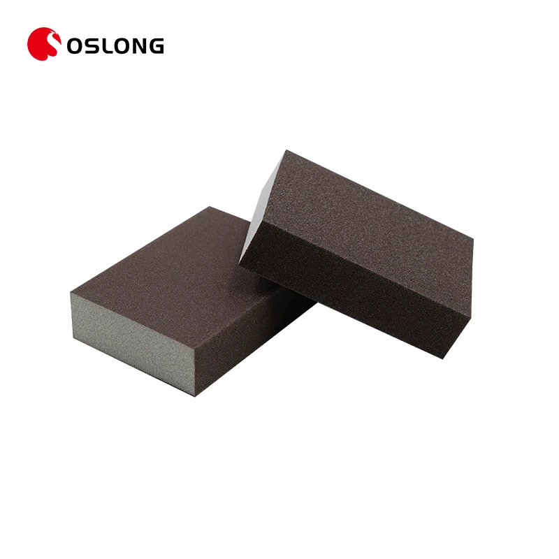 Бесплатный образец 4-сторонний алюминиевый оксид наждачная бумага губка блок