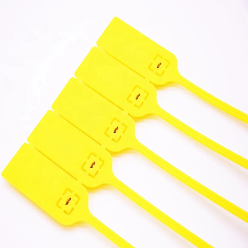 Numbered container truck trailer seals Plastic seals Fixed length seat belt ties tamper-proof shipping labels