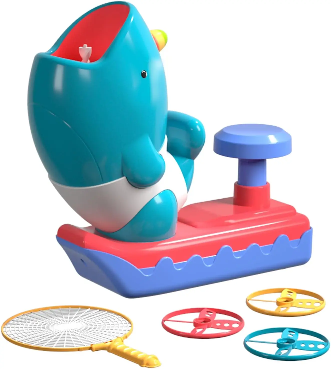 Indoor Outdoor Toys for Kids , Flying Disc Launcher Family Outside Games, , Birthday Gifts for Kids Boys Girls