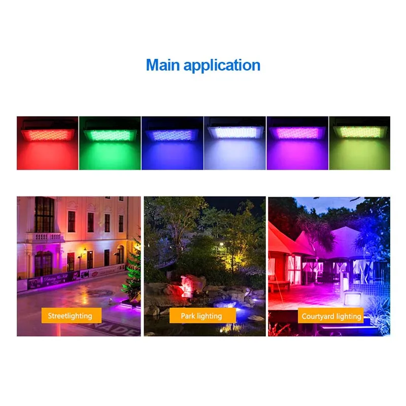100 Вт RGB прожектор новый уличный ландшафтный светильник с дистанционным управлением меняющий цвет светодиод для наружного освещения