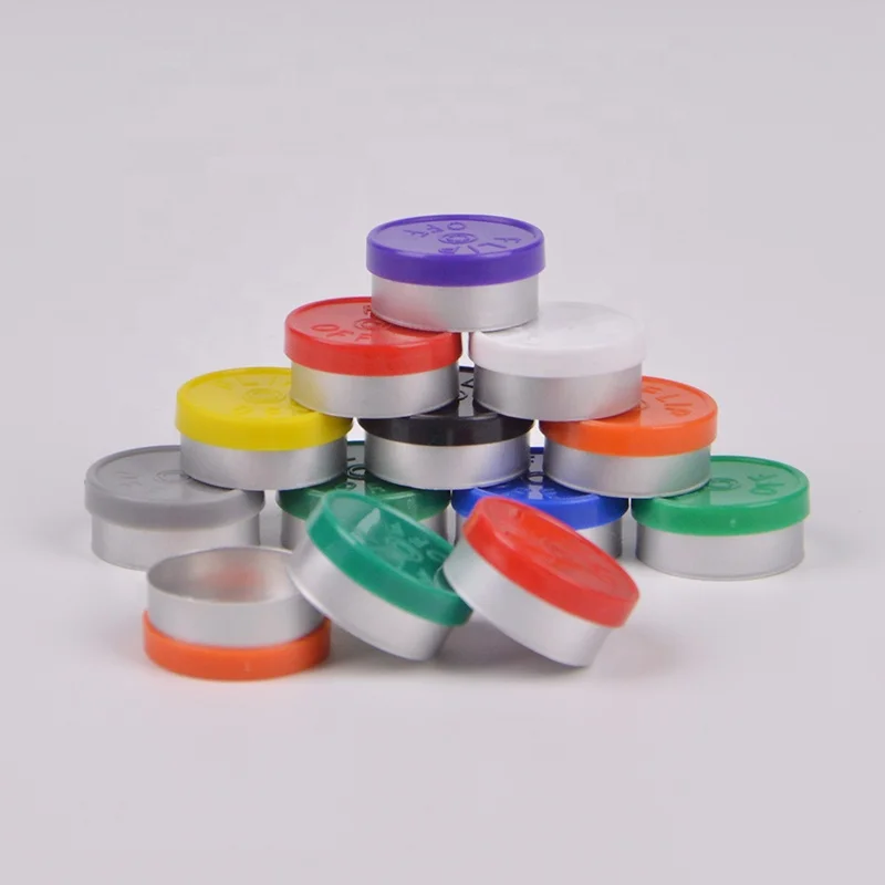 Wholesale pharmaceutical 13mm 20mm flip top off cap plastic aluminum vial caps for injection glass vials