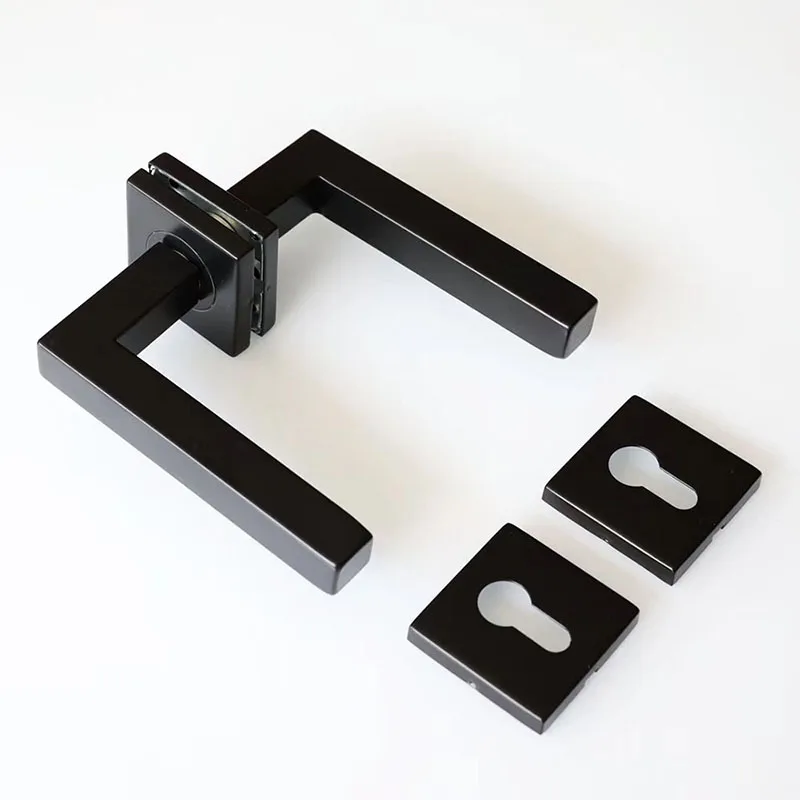 Stainless steel door handle handle fire door door handle lever black colour