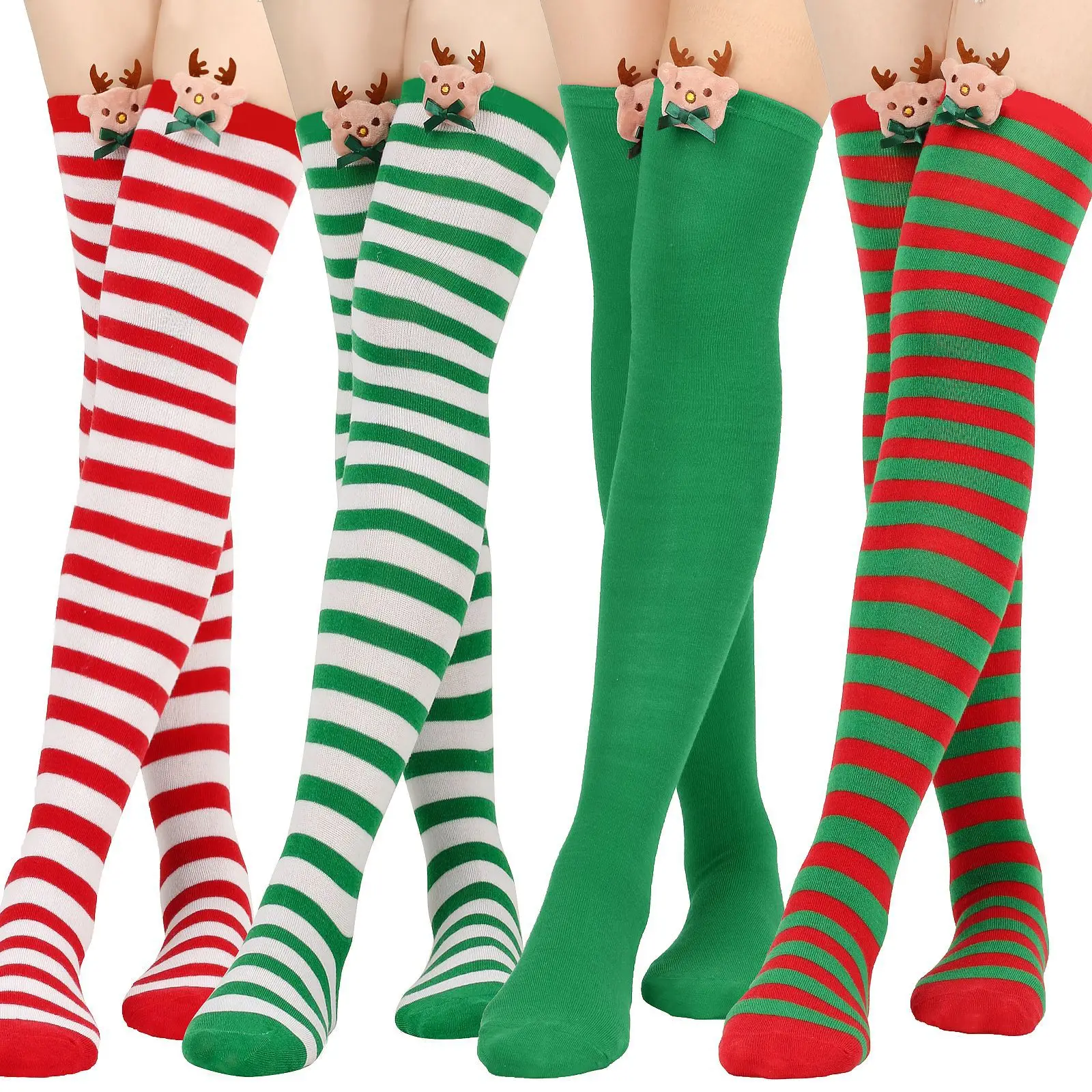 Xiangyi европейские популярные колготки конфетных цветов рождественские праздничные чулки