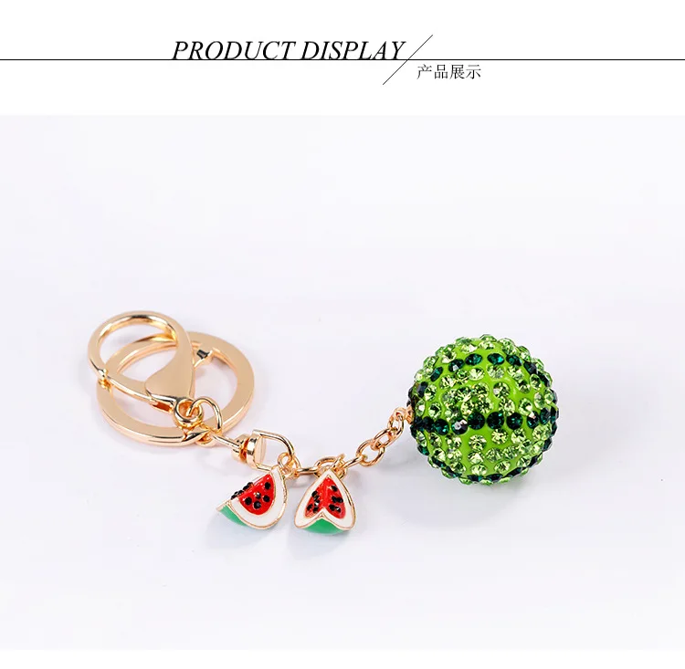 Hot Sale Beautiful Hanging Fruit Series Watermelon Key Chain Bag Car With Wild Creative Keychain