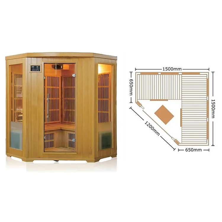 2019 New design carbon heater corner dry saunas infrared sauna therapy