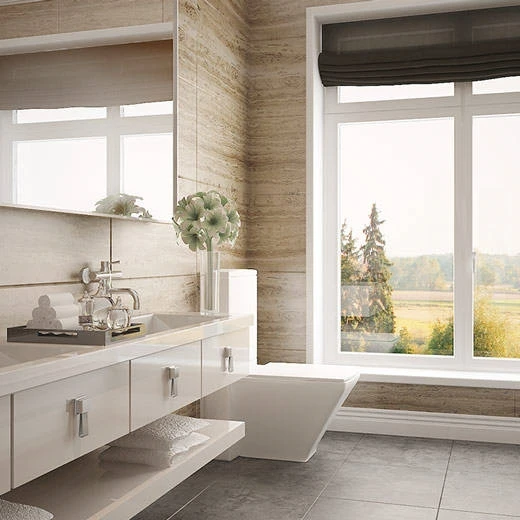 Large Modern White Bathroom Furniture Wood Design Home Application