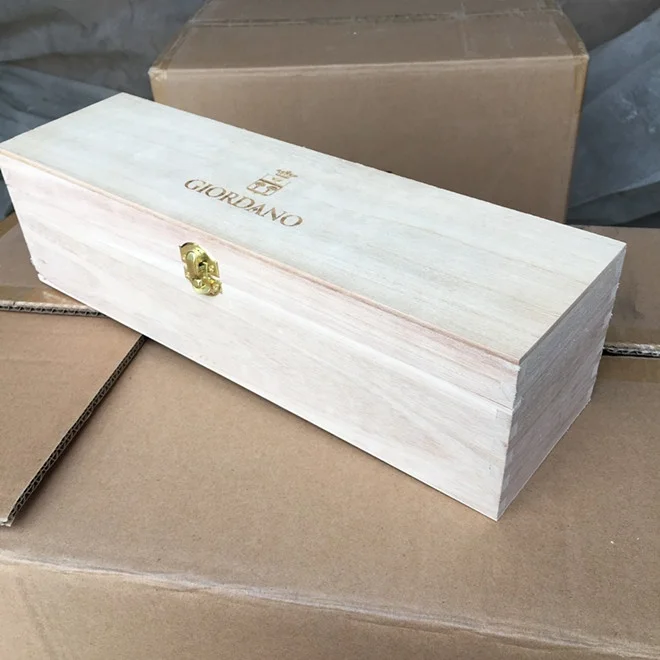 Bulk Wooden Wine Boxes Single Bottle Packaging Variety of Specifications Wood