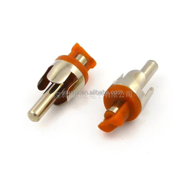 single port AV male connector RCA for audio and video TV cable connector Red or White RCA male plug