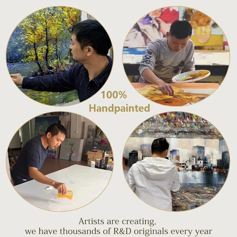 Luxury Accessories Decoration Wall Pictures Gold Tree 100% Handpainted Oil Painting Art For Decor