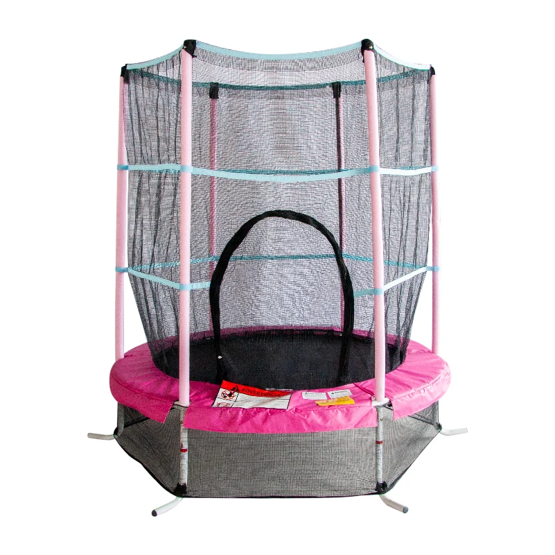 55 inch Macaron color scheme Trampoline for Kids Outdoor & Indoor Mini Toddler Jumping Toys rebounder Trampoline for sale
