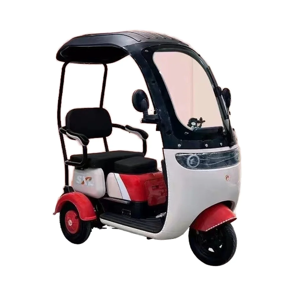 China Factory Wholesale  Durable 600 Watt Electric Tricycle With Sunshade Canopy For Adults