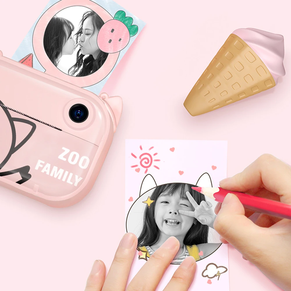 Support WIFI Filter Waterproof Hidden Face Priority HD 1080P Screen Toy Photo Video Children Camera print Kids Camara