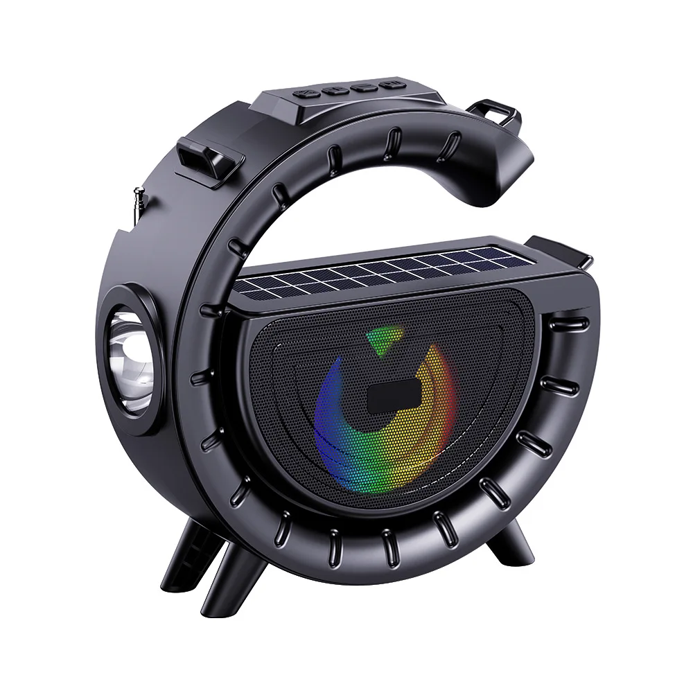 Hot Big G Bluetooth Speaker Flashlight Solar Player Outdoor Convenient Wireless Card Speaker 10W Bluetooth Connection 5V FL-SW05