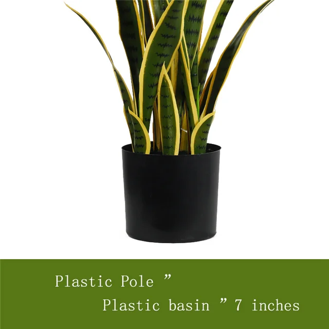 Factory Real Touch Cheap Anti-UV Succulent Plant Home & Garden Decorative Faux Potted Artificial Snake Plant Sansevieria Plant