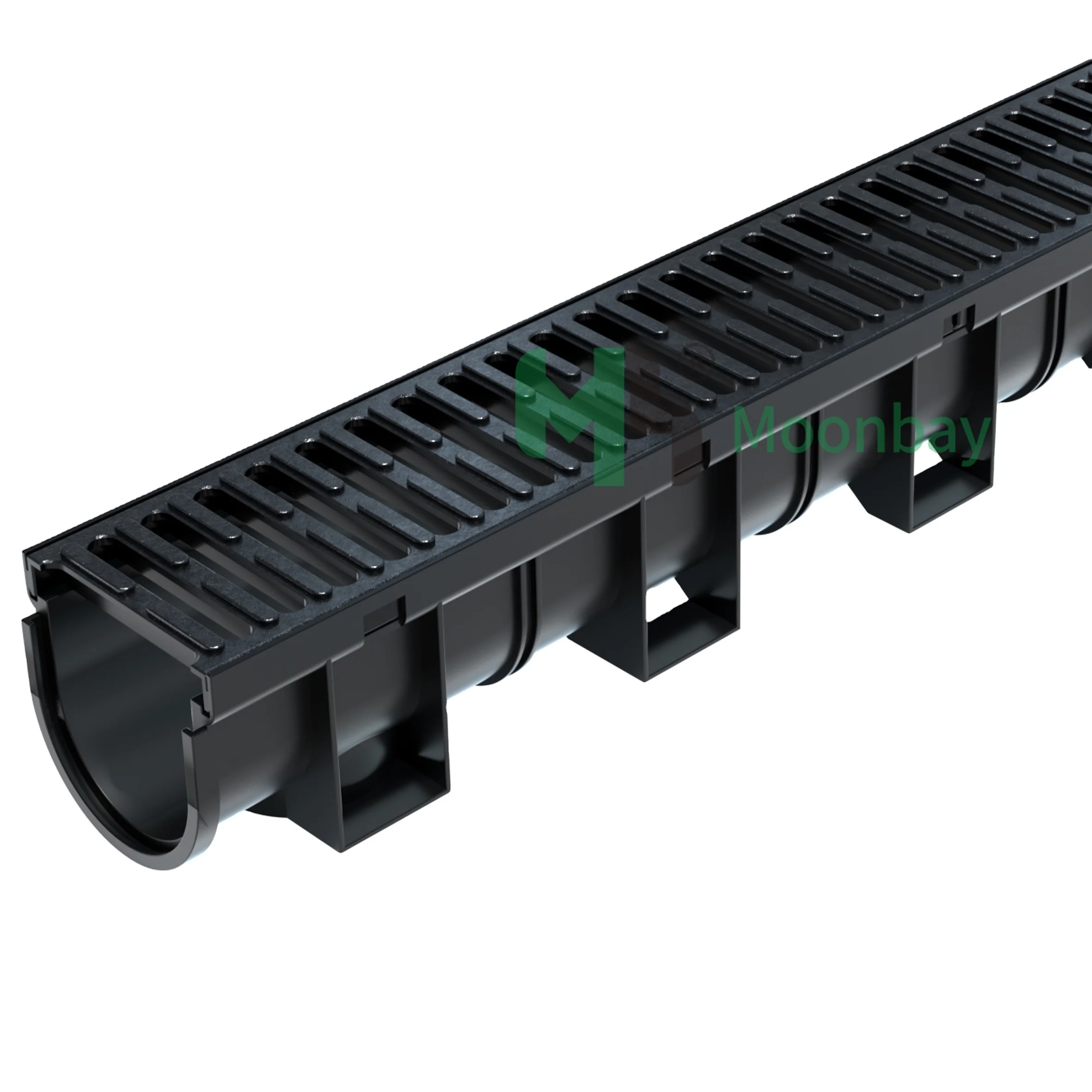 100x100 мм подземный высокопрочный Траншейный дренаж с решетчатой крышкой