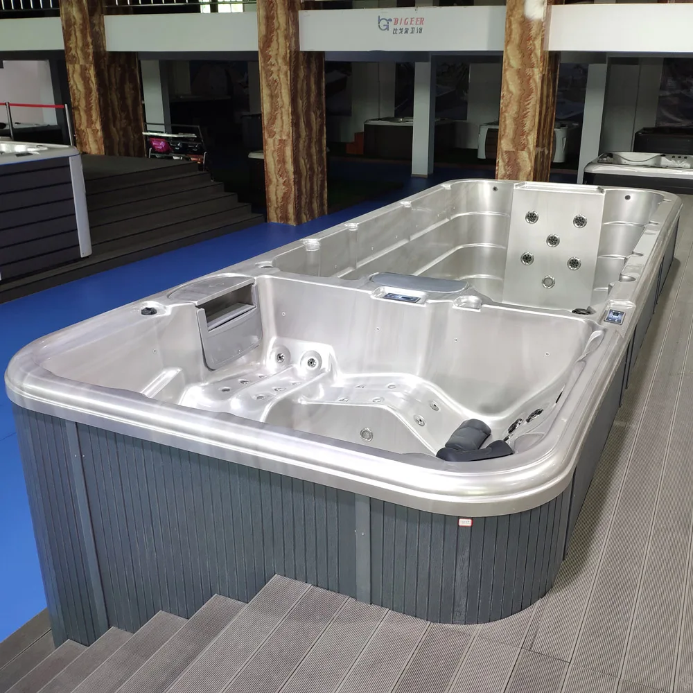 2022 Distributors  Dual Zone Swim Spa BG-6609 adult products swim spa with dual zone  in the garden