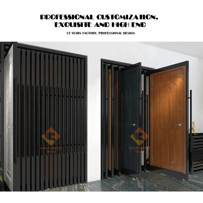 Metal Tile Display Stand Custom Wood Floor Pull-out Stand Suitable for Stone Ceramic Building Materials Supermarket