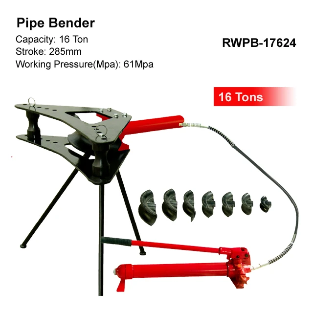 Factory Professional 16 TONS Manual Hydraulic Pipe Bender Tools Tube Hand Hydraulic Pipe Bender Dies Machine For Sale