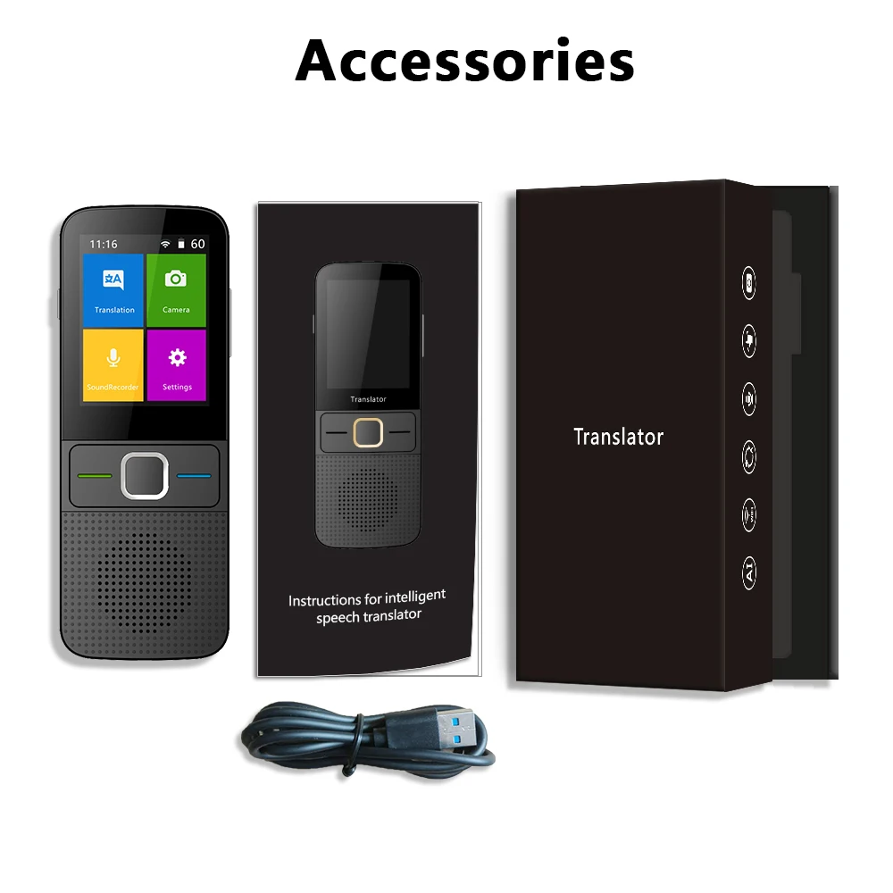 Touch Screen AI Voice Translator For Business and Trip Support Wi-Fi Hotspot Offline