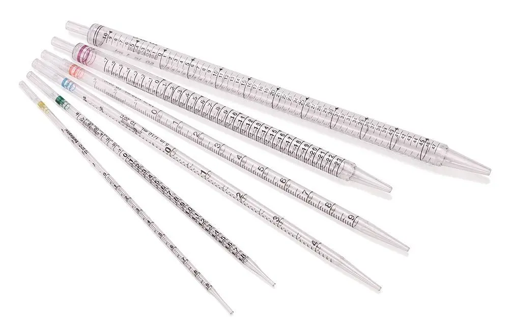 good quality serological pipette with graduation medical and laboratory consumable