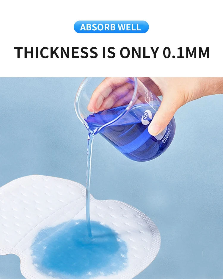 Breathable Anti Underarm Sweat Pad Disposable Underarm Armpit Sweat Absorbent Pad For Man