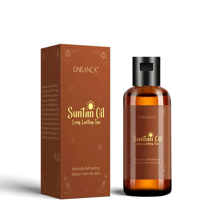 Hot Sale In Europe Tanning Cream Shimmering Looking Dark Brown Oil Dry Quick Salon Self Tan Drops Sunbed Tanning