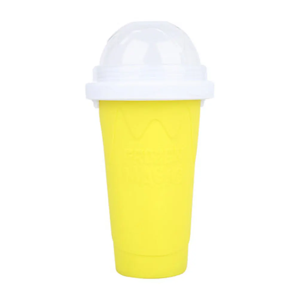 Hot Sale New Style Slushy Cup Ice Cream Silicone Smoothie Cups With Lid Straw silicone slushi maker ice cup