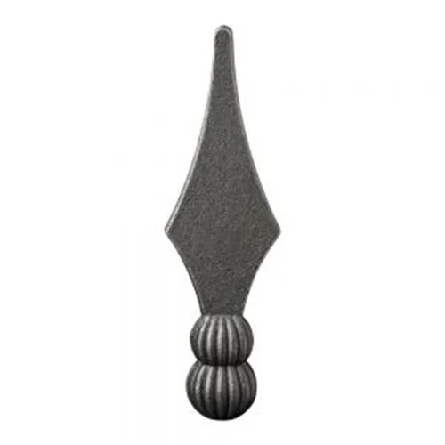 Easily assembled Forged ornamental Wrought Iron spearhead in finial fence for security