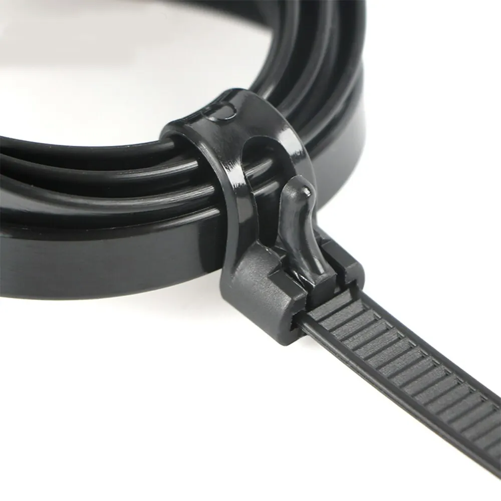 reusable self-locking plastic nylon cable ties, fixed nylon cable ties and detachable zipper cable ties, binding straps