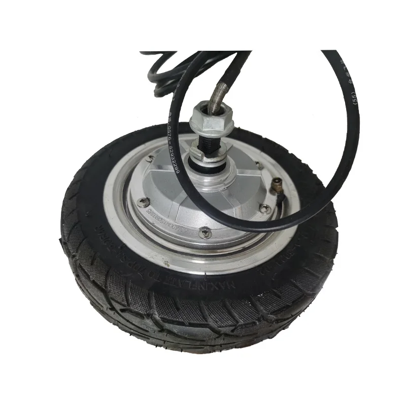 ETECH 8 inch 24v 36v 48v 200w 400w BLDC single shaft gealess electric hub wheel motor with disc brake