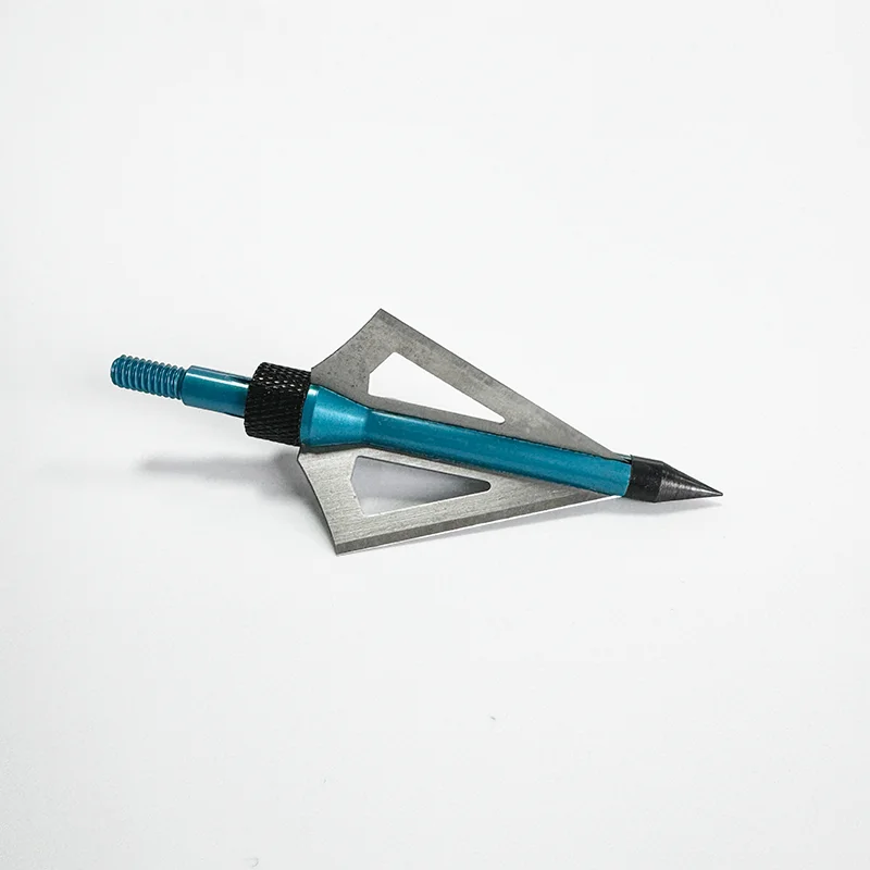 Archery Broadheads 100 Grains Hunting Broadhead Aluminum Stainless Steel Mechanical Broadhead 3 Blade Metal Crossbow ArrowHead