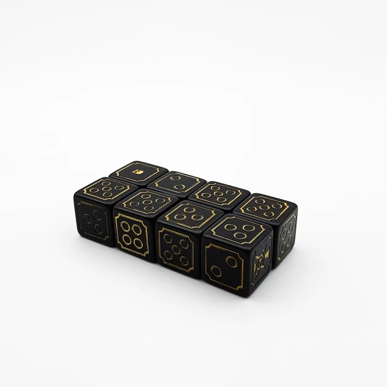 Manufacturers Custom Game Wind Acrylic Golden Dice Custom Logo