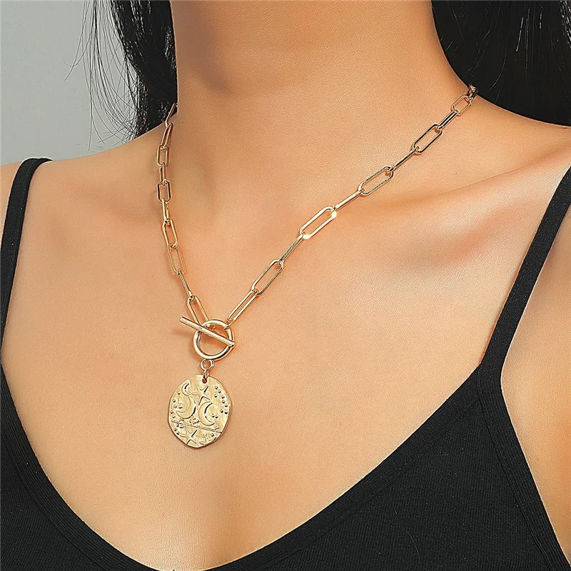pendant retro dragonfly weave double flower black stars moon gold plated pretty heart fashion jewelry necklace
