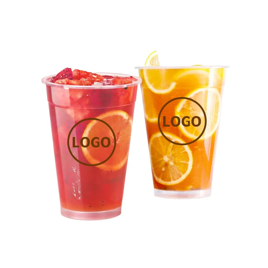 Large Capacity YiCheng PP Plastic Milk Tea Cup  With Logo 1000ml Plastic Fruit Juice Cup Clear Bucket Cups