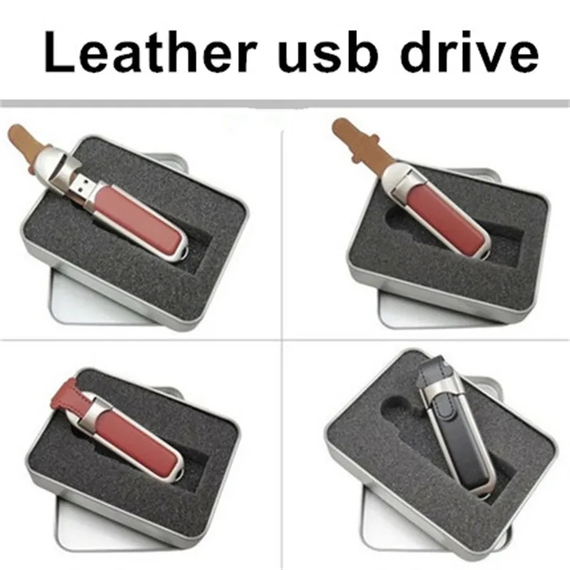 Luxury Leather General U-disk Pen Usb Flash Drive 3.0 and 2.0 4GB 8GB 16GB 32GB 64GB 128GB