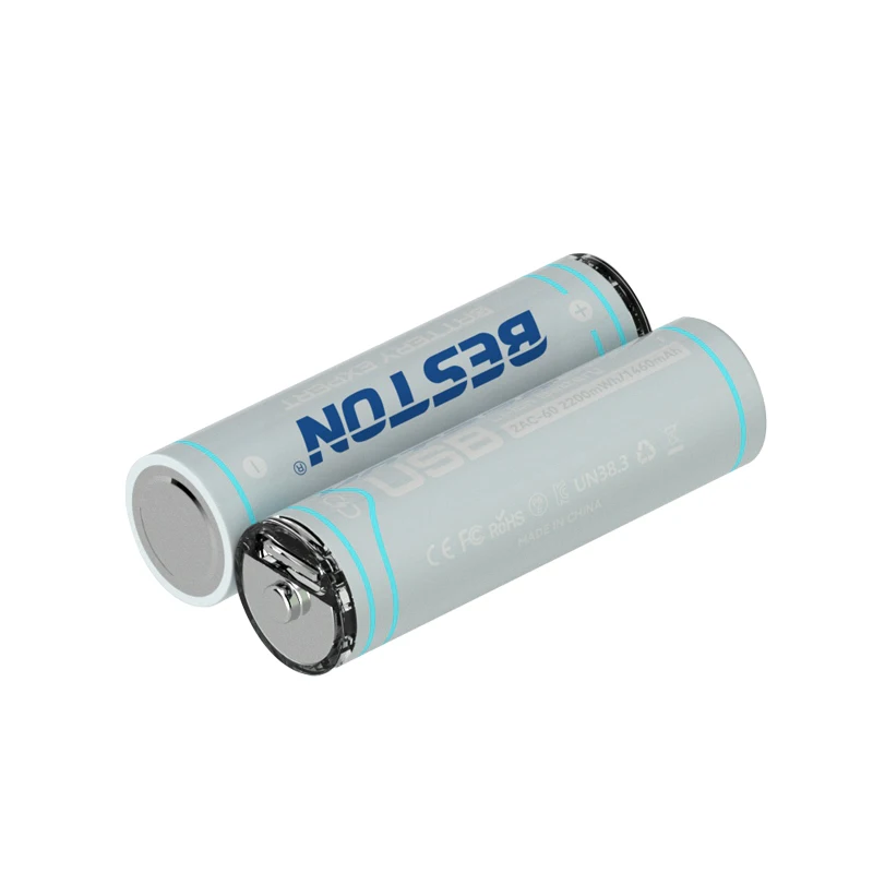 2022 New Arrival 4 cells 1.5V Type-C Rechargeable battery AA 1500mAh Li-ion battery for Toys