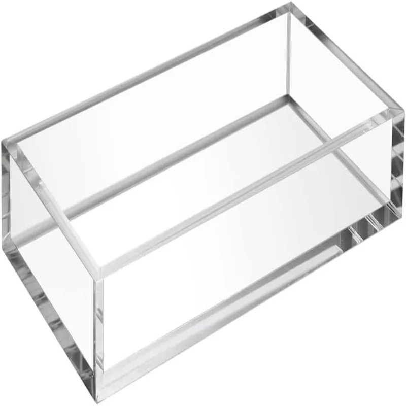 JIHONG Wholesale Acrylic Serving box clear acrylic food tray small acrylic Napkin Holder Trays for cosmetic and food